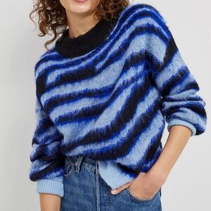 Anthropologie Salma Striped Eyelash Sweater